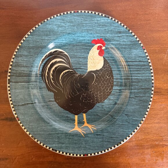 Rooster plates, Warren Kimble by Sakura, set of 4 - Picture 5 of 8